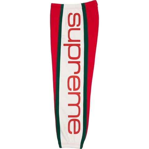 Supreme Big Logo Paneled Sweatpant - Red