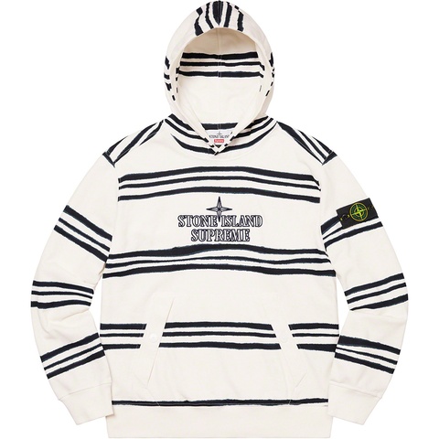 Supreme®/Stone Island® Warp Stripe Hooded Sweatshirt - Supreme