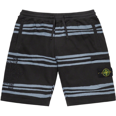Supreme Supreme®/Stone Island® Warp Stripe Sweatshort - Black