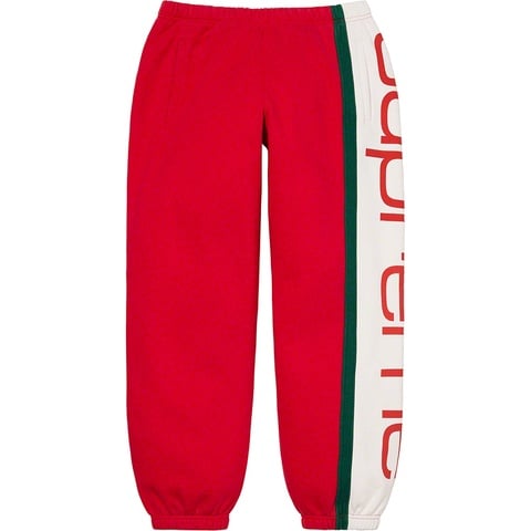 Supreme Big Logo Paneled Sweatpant - Red