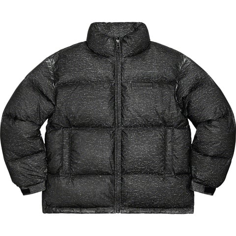 Supreme Reflective Speckled Down Jacket - Black