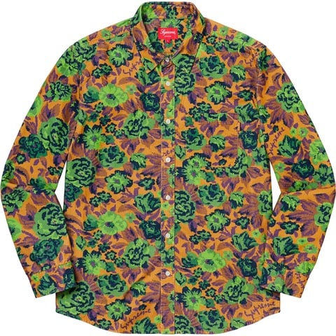 Supreme Digi Floral Corduroy Shirt - Gold