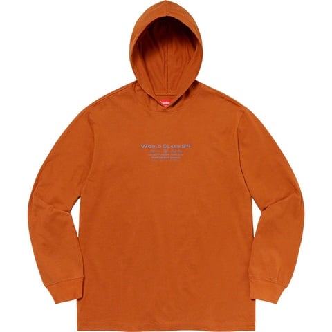 Supreme Best Of The Best Hooded L/S Top - Burnt Orange