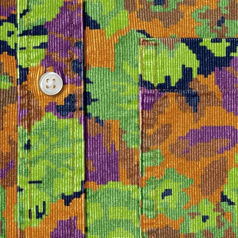 Supreme Digi Floral Corduroy Shirt - Gold