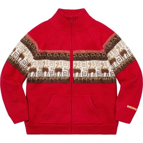 Supreme Chullo WINDSTOPPER® Zip Up Sweater - Red