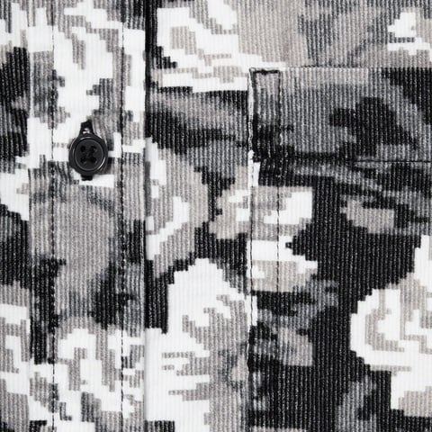 Supreme Digi Floral Corduroy Shirt - Black