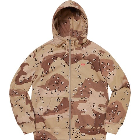 Supreme Small Box Facemask Zip Up Hooded Sweatshirt - Chocolate Chip Camo