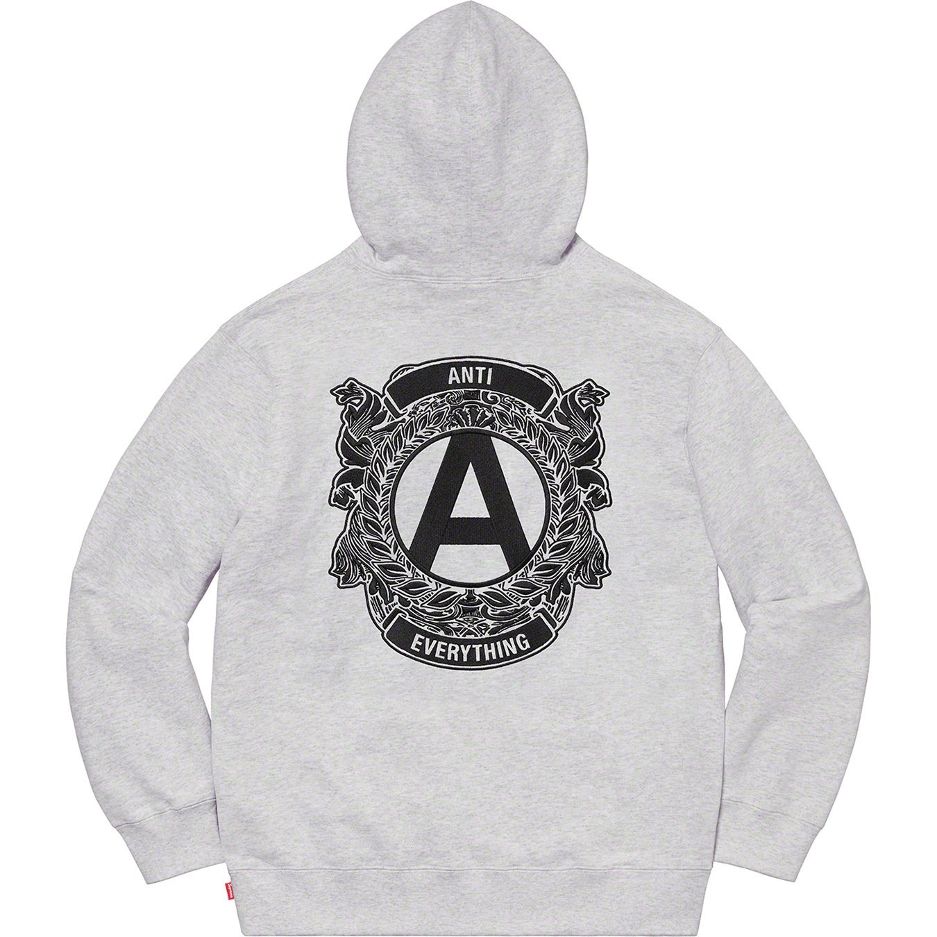 Supreme Anti Hooded Sweatshirt (FW20) - Ash Grey - $168