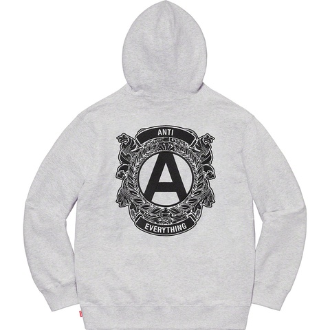 Supreme Anti Hooded Sweatshirt - Ash Grey