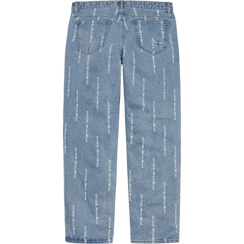 Logo Stripe Jacquard Regular Jean - Supreme