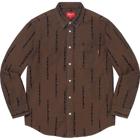 Logo Stripe Jacquard Denim Shirt - Supreme