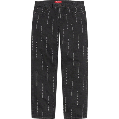 Logo Stripe Jacquard Regular Jean - Supreme