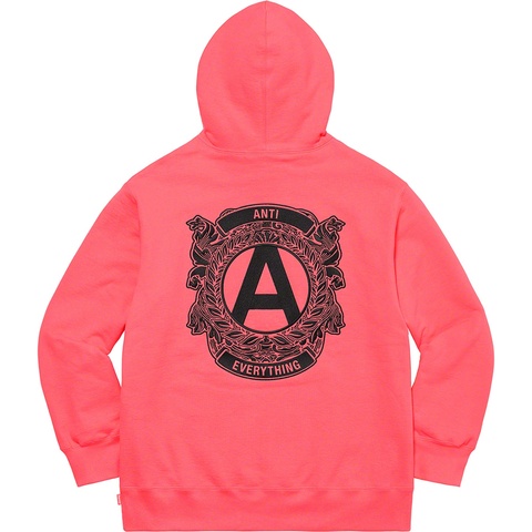 Supreme Anti Hooded Sweatshirt - Bright Coral