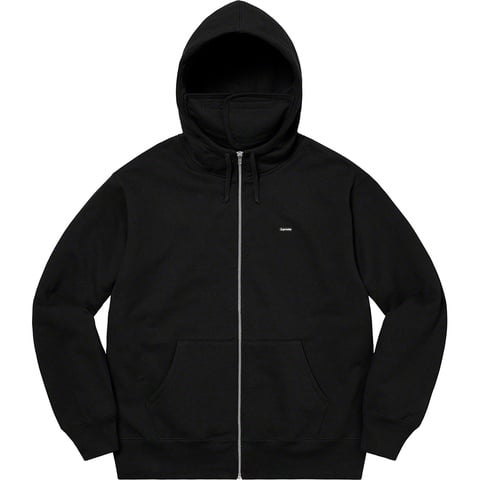 Supreme Small Box Facemask Zip Up Hooded Sweatshirt - Black