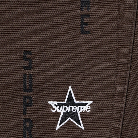 Logo Stripe Jacquard Regular Jean - Supreme