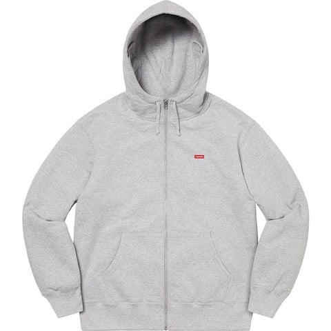 Supreme Small Box Facemask Zip Up Hooded Sweatshirt - Heather Grey