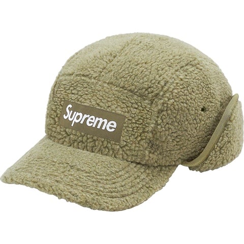 Supreme Deep Pile Earflap Camp Cap - Olive