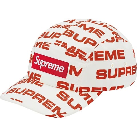 Supreme Reactive Print Camp Cap - White