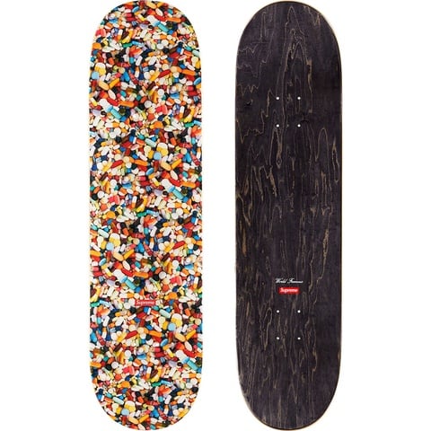 Supreme Pills Skateboard - Multicolor - 8.375" x 32.125" 