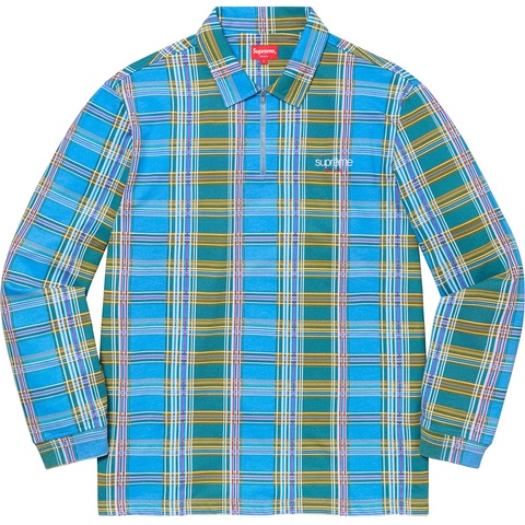 【最終価格】Supreme Vertical Zip Up L/S Polo Plaid Zip Up L/S Polo - fall/winter 2020 - Supreme