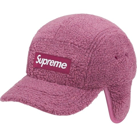 Supreme Deep Pile Earflap Camp Cap - Dusty Pink