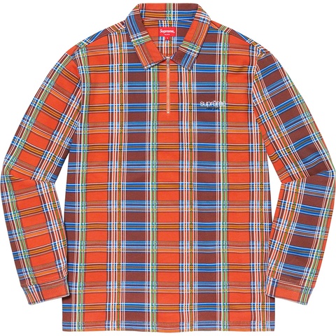 Plaid Zip Up L/S Polo - fall/winter 2020 - Supreme