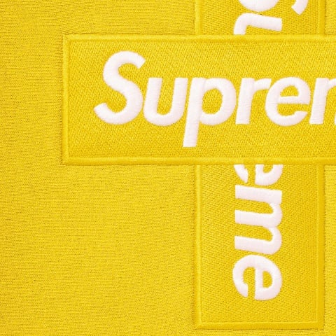 Supreme Cross Box Logo Hooded Sweatshirt - Lemon