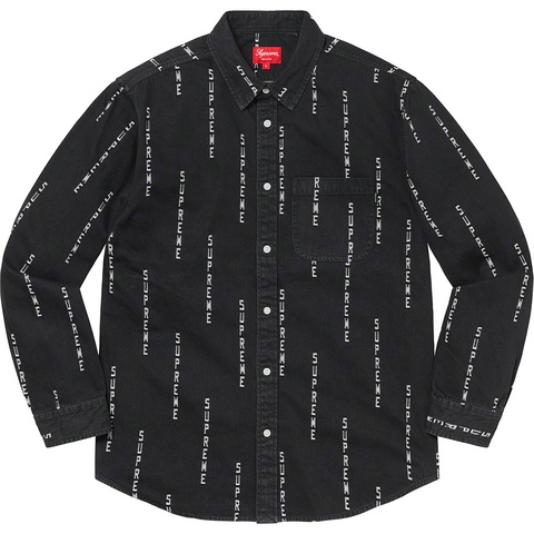 Logo Stripe Jacquard Denim Shirt - Supreme