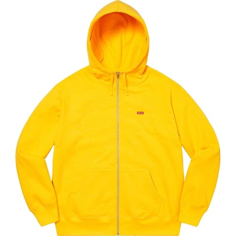 Supreme Small Box Facemask Zip Up Hooded Sweatshirt - Yellow