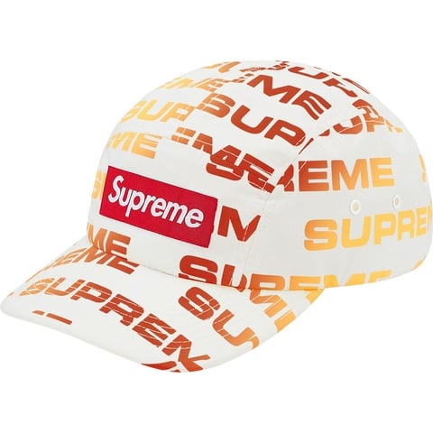 Supreme Reactive Print Camp Cap - White