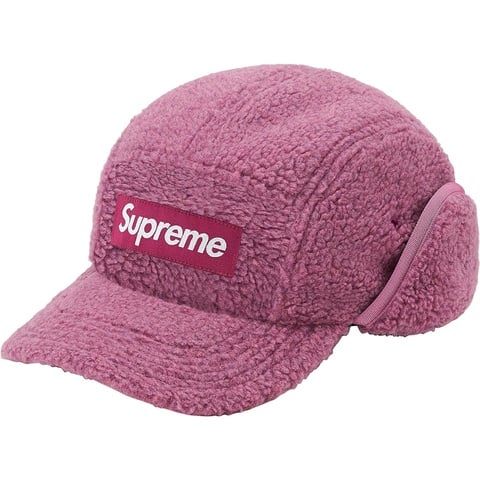 Supreme Deep Pile Earflap Camp Cap - Dusty Pink
