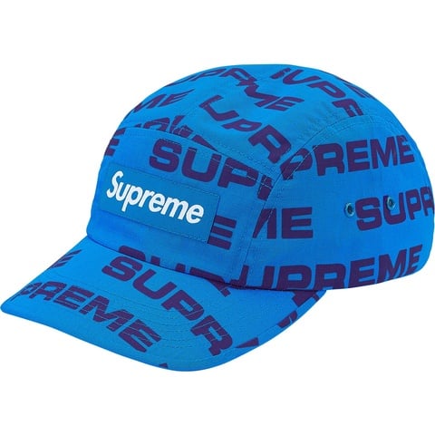 Supreme Reactive Print Camp Cap - Blue