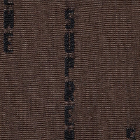 Supreme Logo Stripe Jacquard Denim Shirt - Brown