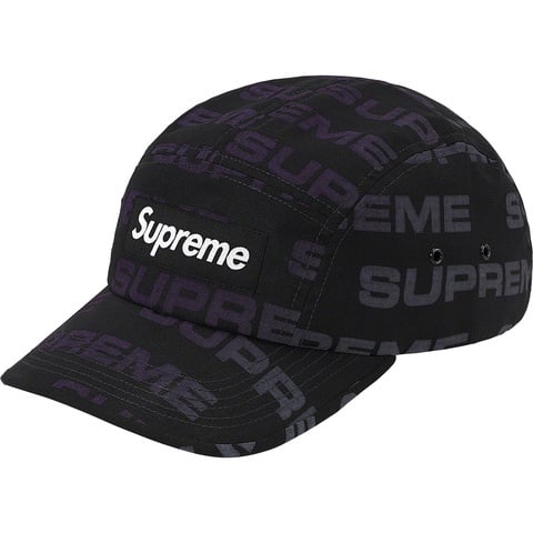 Supreme Reactive Print Camp Cap - Black