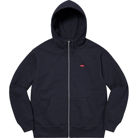 Supreme Small Box Facemask Zip Up Hooded Sweatshirt - Navy