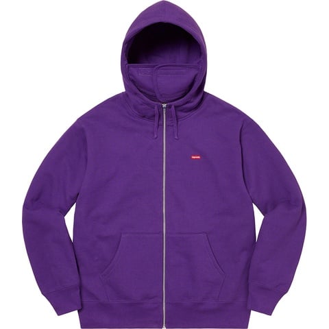 Supreme Small Box Facemask Zip Up Hooded Sweatshirt - Purple