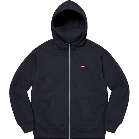 Supreme Small Box Facemask Zip Up Hooded Sweatshirt - Navy