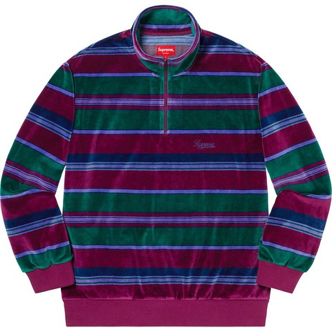 Stripe Velour Half Zip Pullover - fall/winter 2020 - Supreme