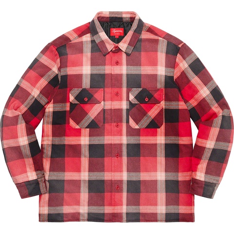 Supreme Quilted Flannel Shirt - Red