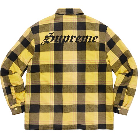 Supreme Quilted Flannel Shirt - Yellow
