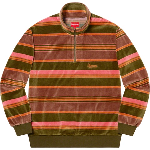 Stripe Velour Half Zip Pullover - fall/winter 2020 - Supreme