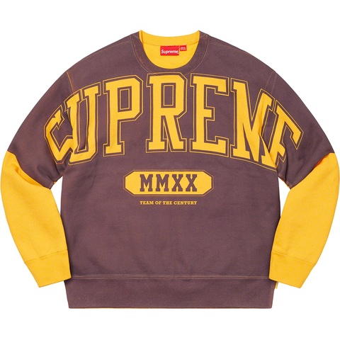 Supreme Overprint Crewneck - Yellow
