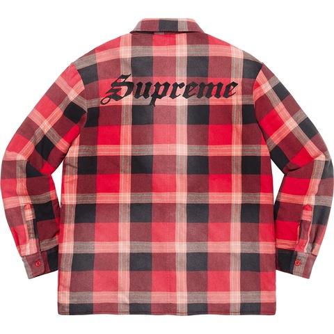 Supreme Quilted Flannel Shirt - Red
