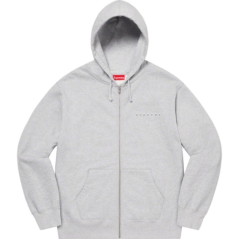 Supreme Globe Zip Up Hooded Sweatshirt - Heather Grey