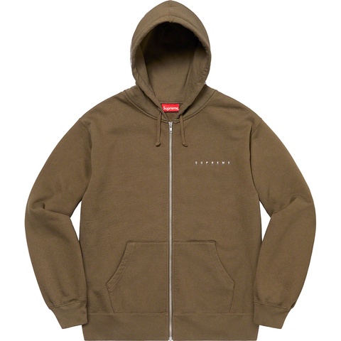 Supreme Globe Zip Up Hooded Sweatshirt - Dark Olive