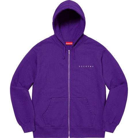 Supreme Globe Zip Up Hooded Sweatshirt - Purple