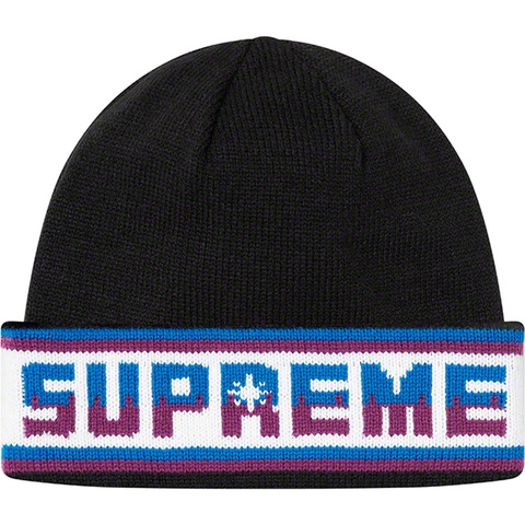 Supreme Double Logo Facemask Beanie - Black