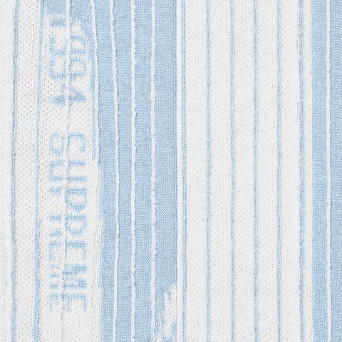 Supreme Textured Stripe Crewneck - Light Blue