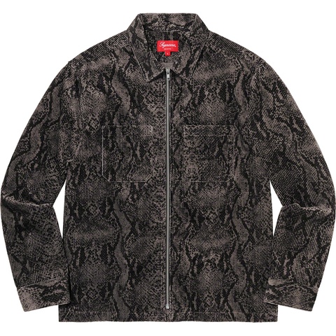 ジャケット・アウター Supreme Snakeskin Corduroy Zip Up Shirt Snakeskin Corduroy Zip Up Shirt - fall/winter 2020 - Supreme