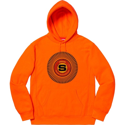 Supreme Chenille Appliqué Hooded Sweatshirt - Orange